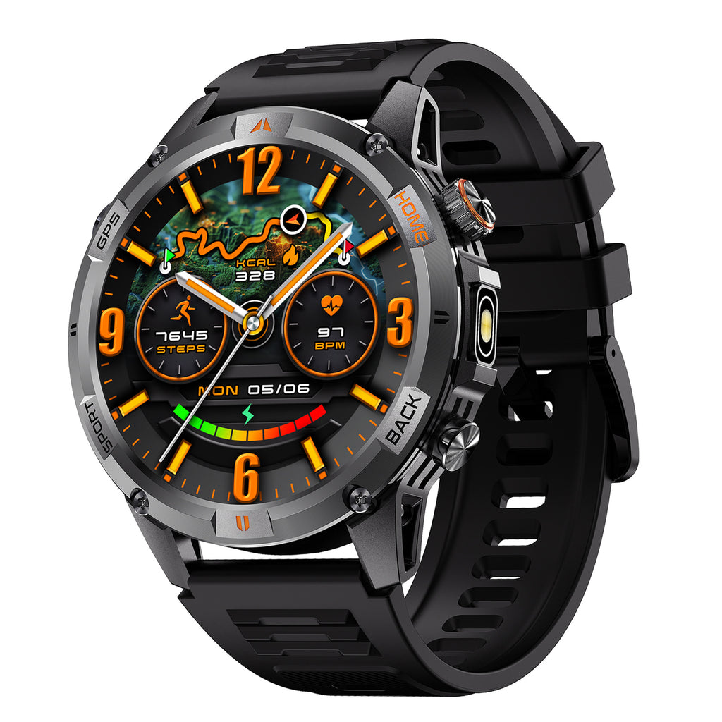 YK15Smart Watch Bluetooth Call Heart Rate Pedometer Sleep Depth Waterproof GPS Beidou Positioning Sports Three-Proof