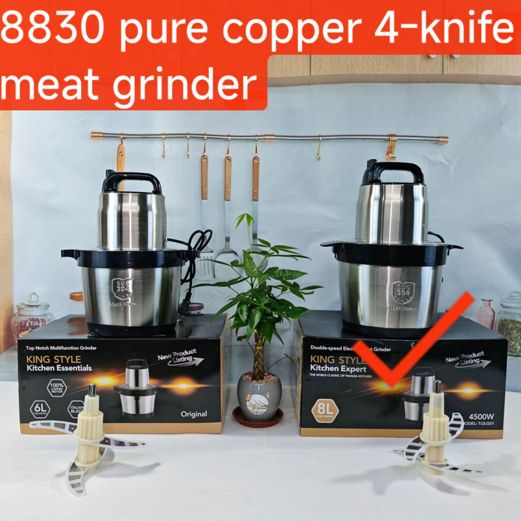 Fufumachine15L Meat Grinder Vegetable Chopper Garlic Press Multi-Functional Stainless Steel Blender Baby Food Processor