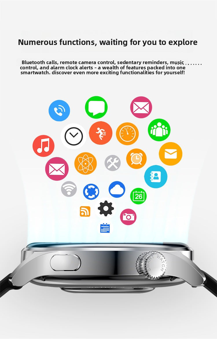 Private Model Q3Pro Watch with Multiple Dials, HD Bluetooth Call, Round Screen Sports Bracelet, Access Control Card Support, Smart Bracelet