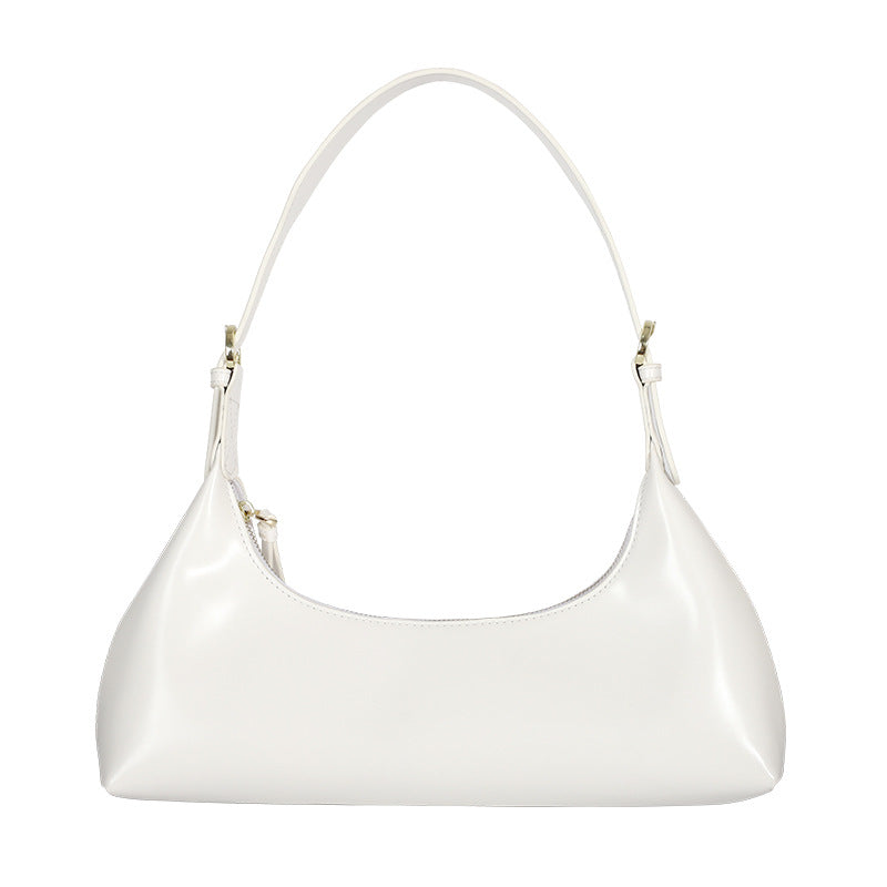 Factory2024New Fashion Retro Soft Leather Underarm Bag Niche Design Simple Single Shoulder Commuter Bag