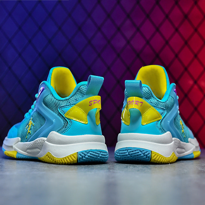 Spring and Summer Children's Basketball Shoes for Big Kids, Mesh Breathable Girls' Sports Shoes, Boys' Training Sneakers, Breathable and Comfortable