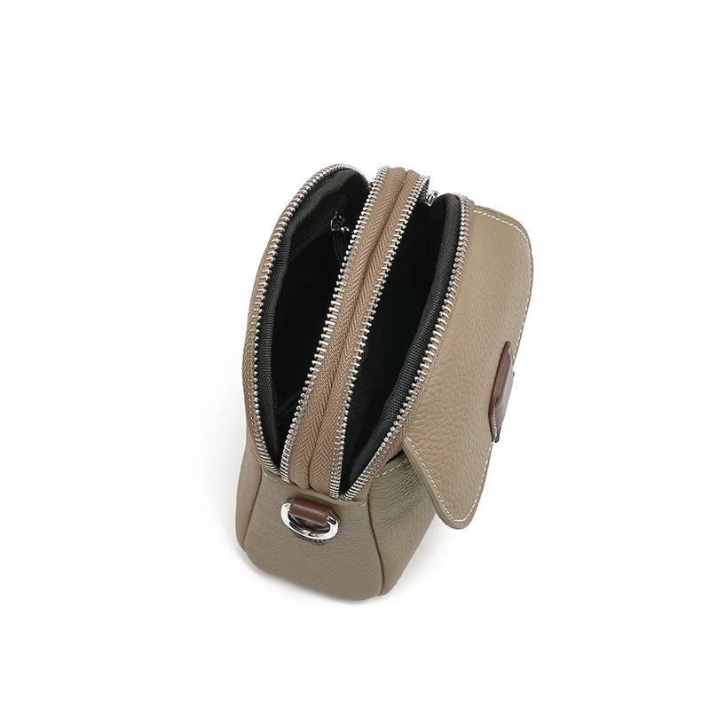 Genuine Leather Phone Bag for Women, Crossbody New Lightweight Bag, Summer Fashion Soft Leather High-End Mini Small Bag