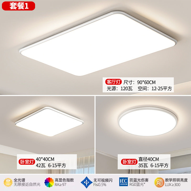 Zhongshan Full Spectrum Eye Protection Living Room Lamp Seamless Ceiling Light Modern Simple Elegant Lighting Three-Color Whole House Combination