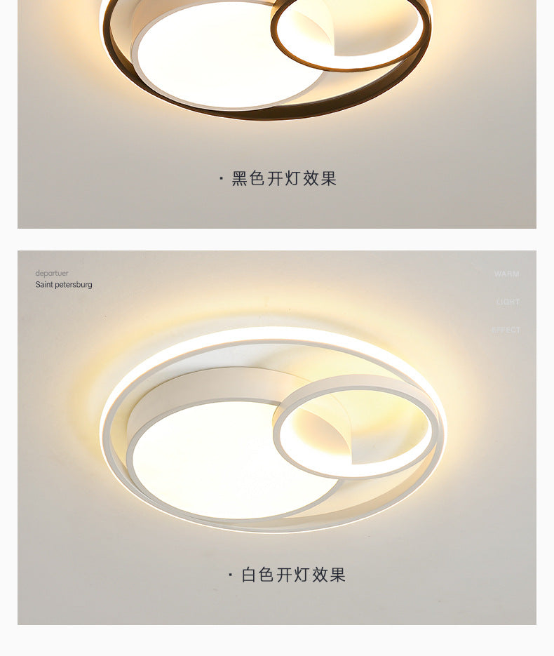 Nordic Bedroom Light Modern Minimalist led Ceiling Lamp Round Creative Room Lamp Iron Art Living Room Lamp Zhongshan Lighting