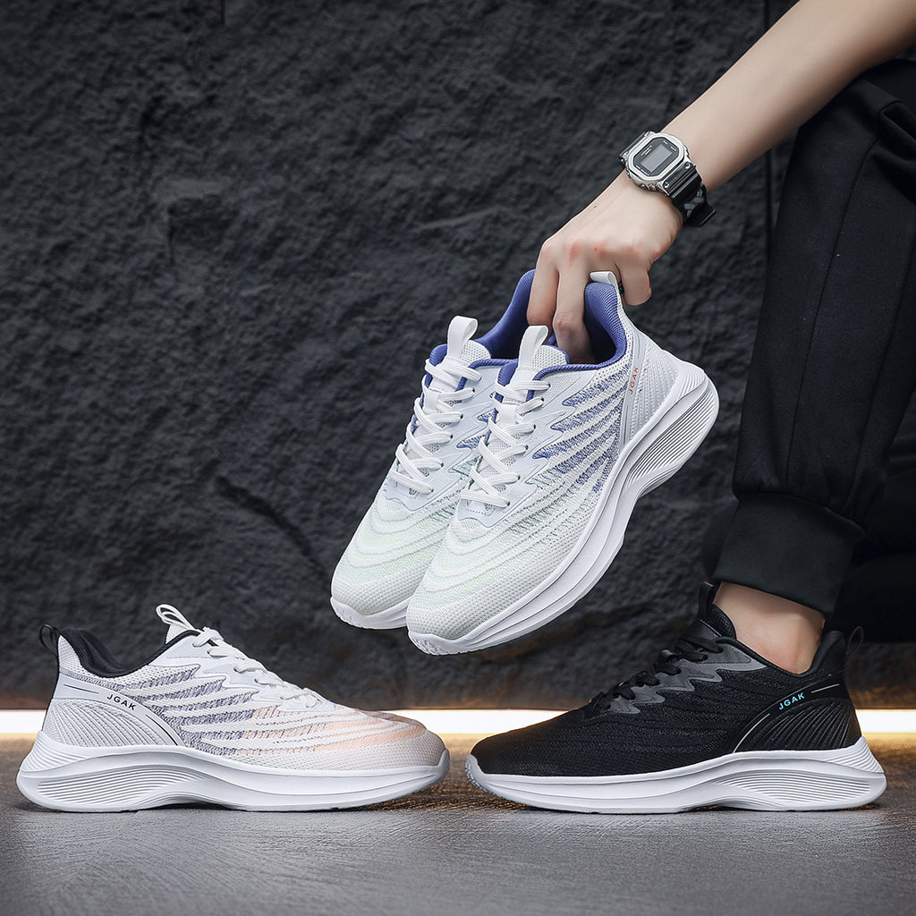 2025Foreign Trade New Fashion Sports Casual Shoes Breathable Mesh Men's Shoes Lightweight Non-Slip Wear-Resistant Running Shoes