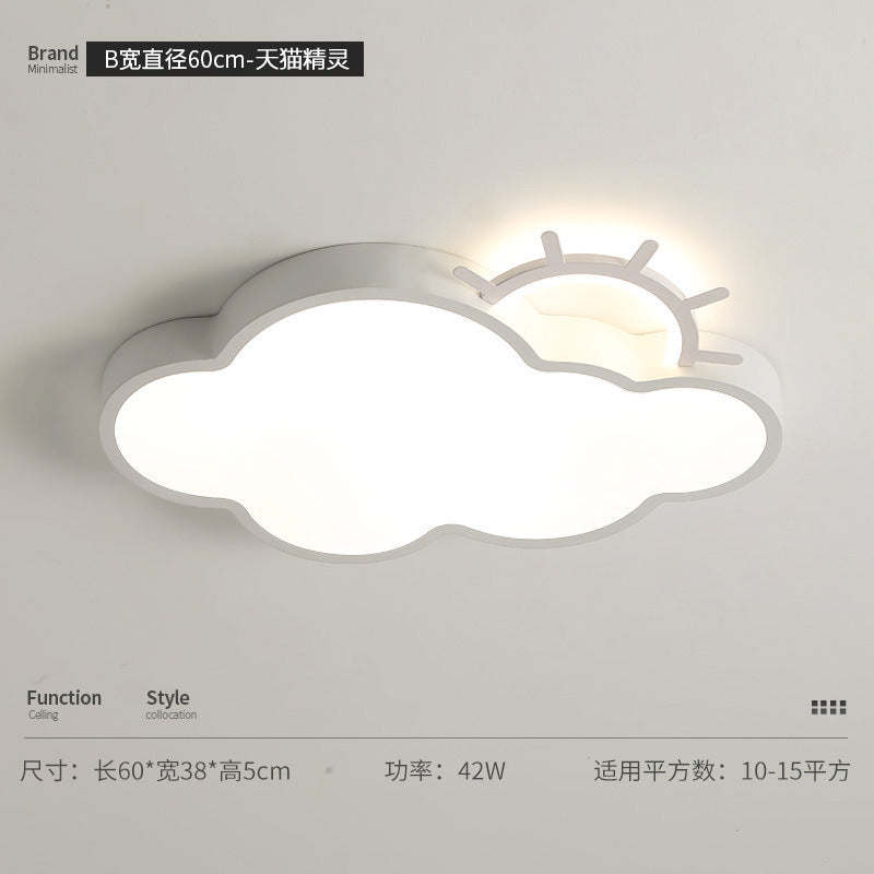 Cloud Lamp Full Spectrum Eye Protection Princess Room Children's Room Bedroom Lighting Personality Ceiling Lamp Modern Simple Cartoon