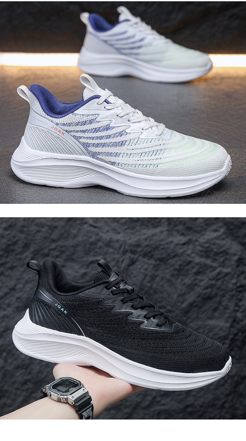 2025Foreign Trade New Fashion Sports Casual Shoes Breathable Mesh Men's Shoes Lightweight Non-Slip Wear-Resistant Running Shoes