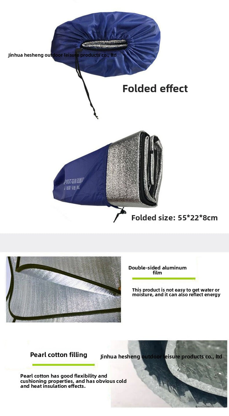 Source Manufacturer Outdoor Moisture-Proof Mat Picnic Mat Wholesale Pearl Cotton Coated Aluminum Film Double-Sided Aluminum Film Mat Camping Mat