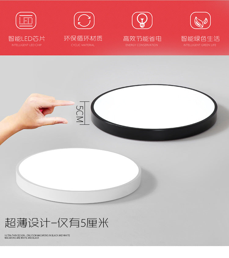 led Round Bedroom Living Room Lamp Nordic Modern Simple Room Corridor Lamp Macaron Ceiling Lamp