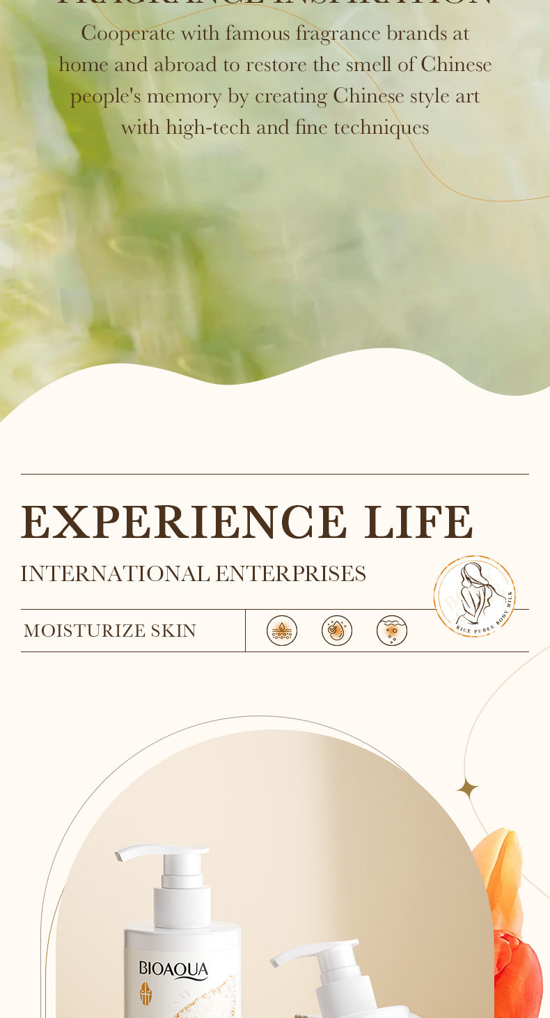 Full English Body Lotion250ml BIOAOUA Rice Moisturizing Hydrating Lotion  Wholesale