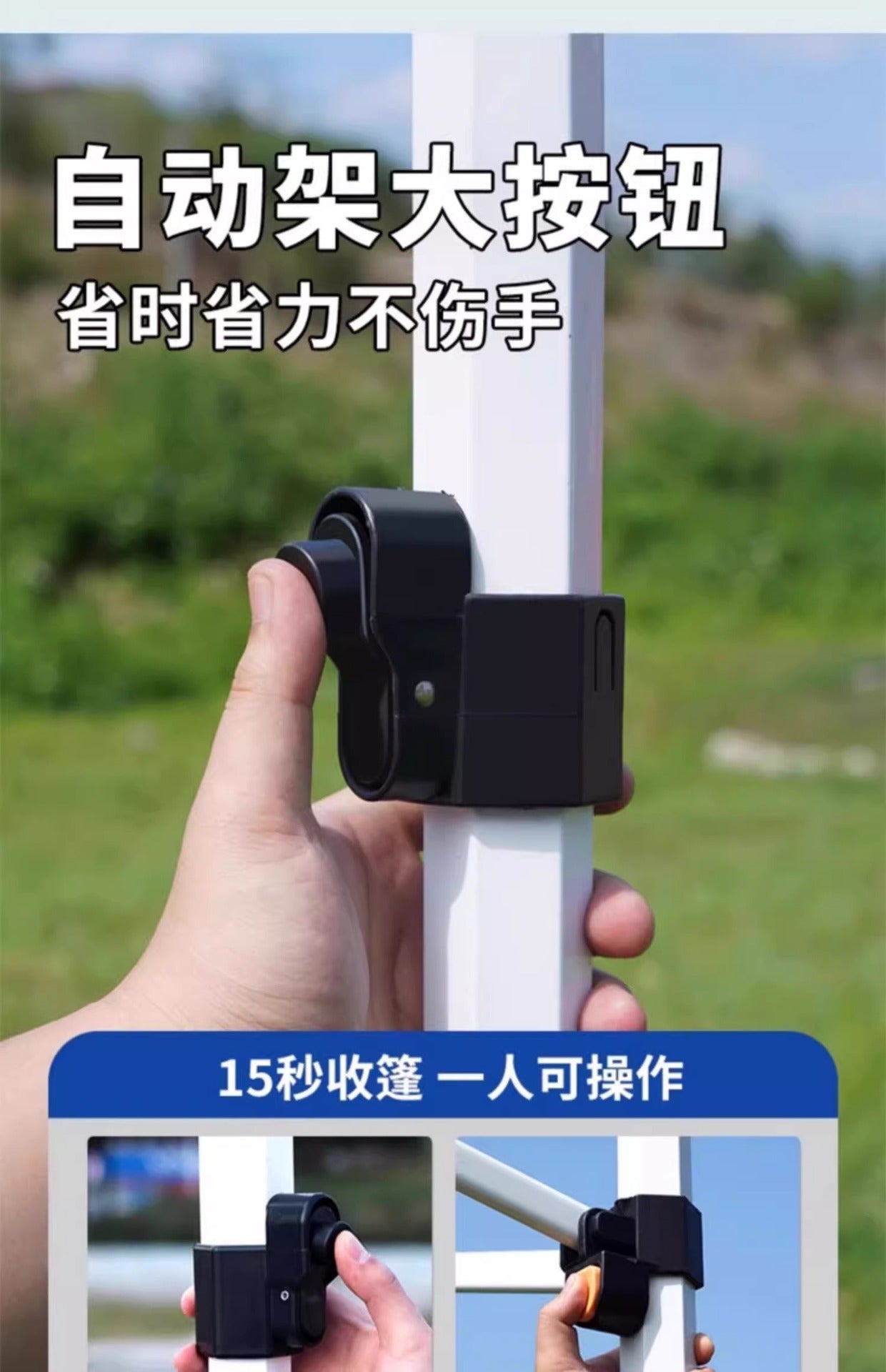 Sunshade Umbrella Sun Protection Stall Tent Large Outdoor Folding Large Umbrella Commercial Square Rain Shelter Courtyard