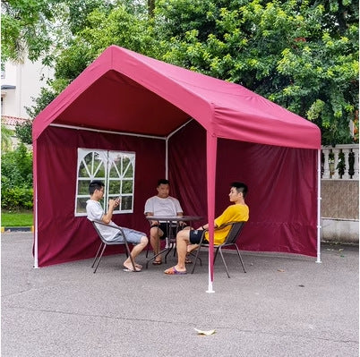 Night Market Stall Internet Celebrity Tent Courtyard Outdoor Foldable Advertising Rainproof Sunshade Four-Corner Umbrella Parking Shed