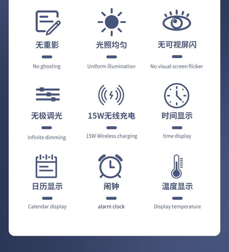 Amazon Gift Wireless Fast Charging Student Special Eye Protection Bedroom Dormitory Smart Folding Study Desk Lamp