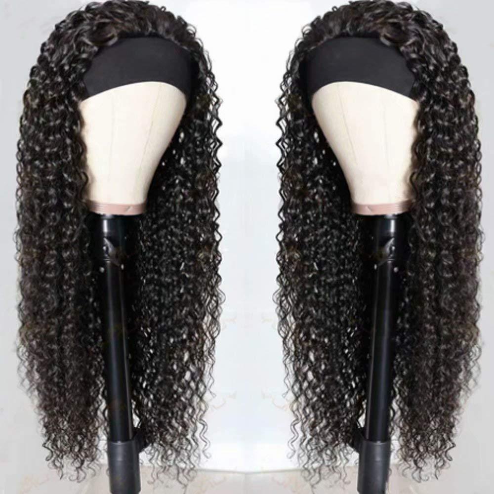 Wig European and American Style Synthetic Hair Headband Wig water curly Water ripple small rolls headband wig