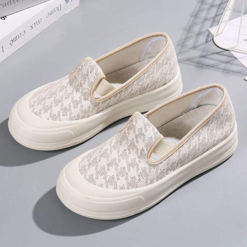 Lightweight Canvas Shoes for Women Casual Shoes2025Spring and summer breathable lace fisherman shoes versatile ultra-soft slip-on