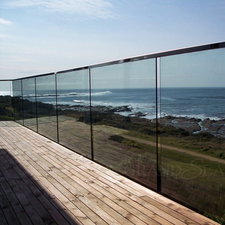 Contemporary Design Aluminum Glass Clamp Balcony Balustrades Handrail for Apartment Use