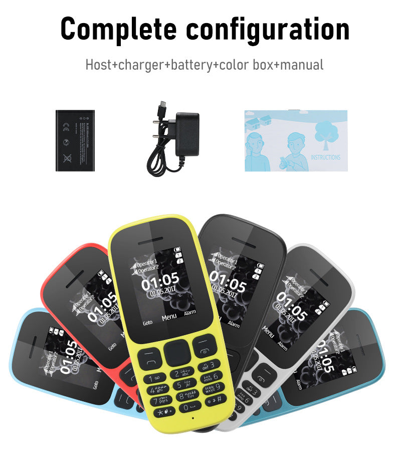 New model of Straight Button Telephone106Feature Phone105Low-end Elderly Phone TK Multi-card2G Mobile Phone GMS