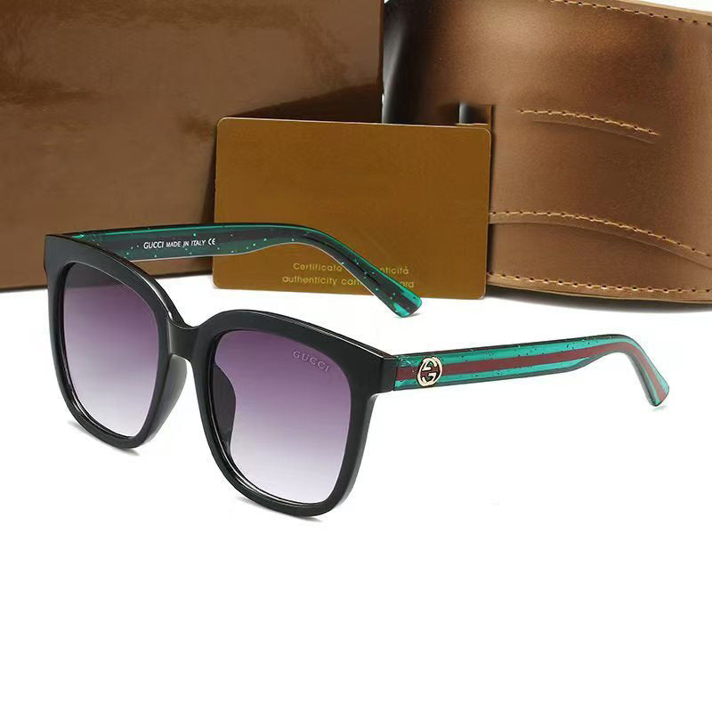 gm Sunglasses Korean Style Square Frame Big Face Slimming Polarized UV Protection Sunglasses for Women Trendy Street Style Glasses logo