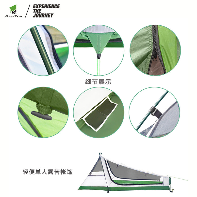 Single Person Hiking Tent Outdoor Field Equipment Camouflage Rainproof Pyramid Tent Winter Camping tent