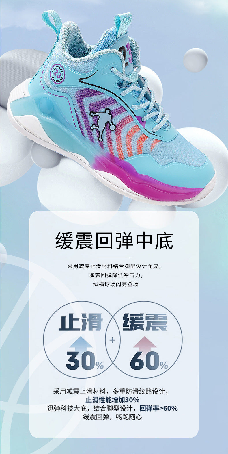 Big Kids Practical Basketball Shoes Children Professional Training Wear-Resistant Sneakers Mesh Breathable Non-Slip Running Sports Shoes