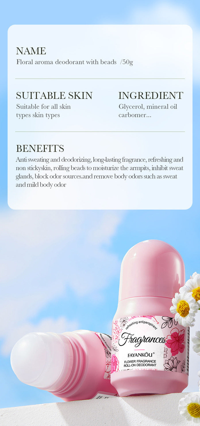 Full English Antiperspirant50g FAYANKOU Deodorant with Long-lasting Fragrance, Refreshing Antiperspirant Roll-on,  Wholesale