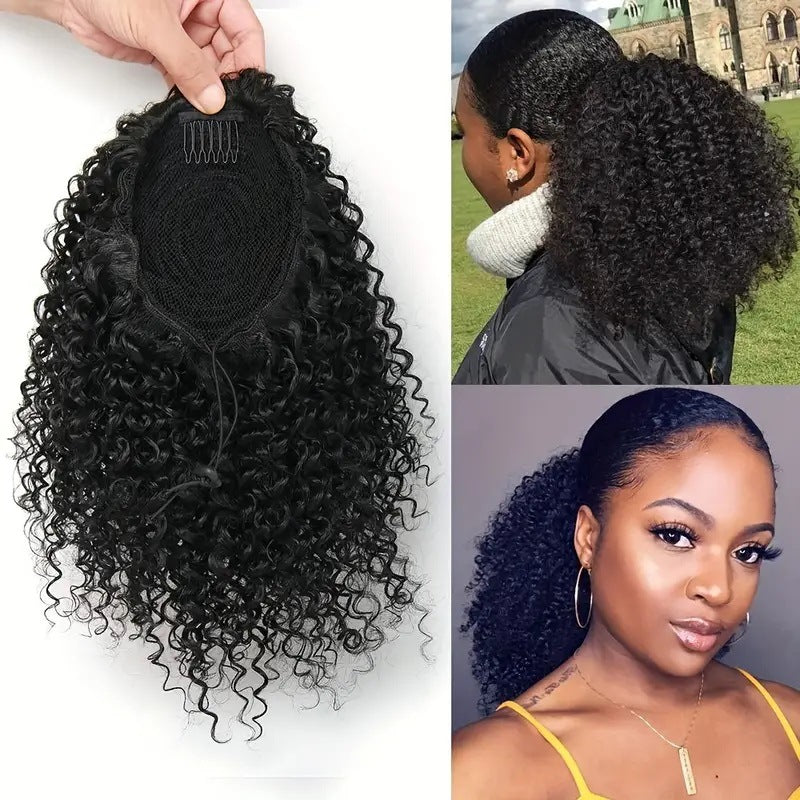 81-inch Synthetic Hair African Drawstring Ponytail jerry curly Small Curly Ponytail