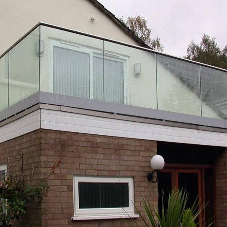 Outdoor Stainless Steel Balcony 12mm Glass Railing Balustrade Designs