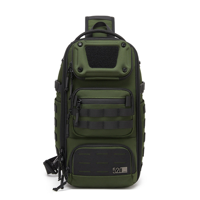 ozuko Tactical Chest Bag Men's Crossbody Bag High-end Outdoor Waterproof Multi-Function Trendy Portable Shoulder Bag