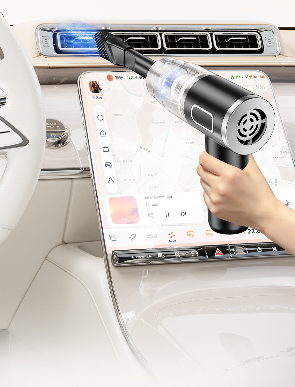 Home Car Small Rechargeable Handheld Vacuum Cleaner High Power Wireless Car Vacuum Cleaner Dual-use Suction and Blowing Large Suction Power