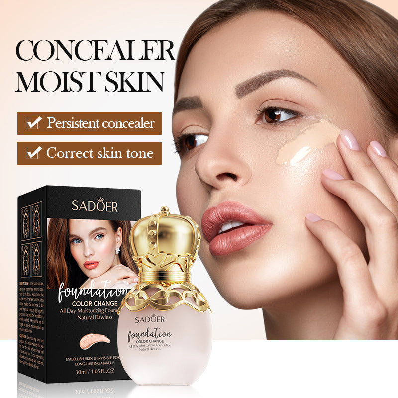 Makeup SADOER Concealer foundation with temperature-changing skin tone that doesn't easily come off BB Wholesale Cross-Border Foreign Trade Frost