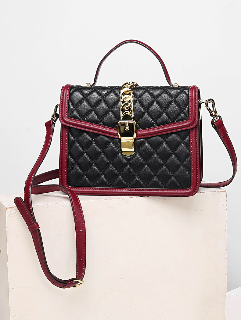 New Women's Bag Trendy Fashion Retro Quilted Small Square Bag Personality Stylish Simple Crossbody Women's Bag Handbag