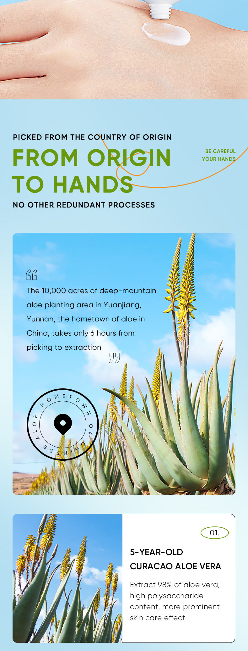 Aloe Vera Hand Cream30g SADOER Moisturizing and Hydrating Hand Care Cross-Border Foreign Trade Wholesale