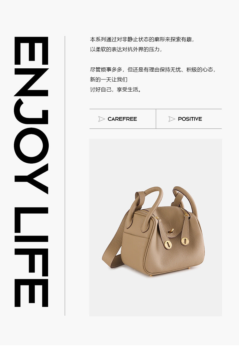 High-End Bag Doctor Bag Lindy Bag Lychee Pattern Women's Handbag Single Shoulder Crossbody Bag Pillow Bag Women's Bag