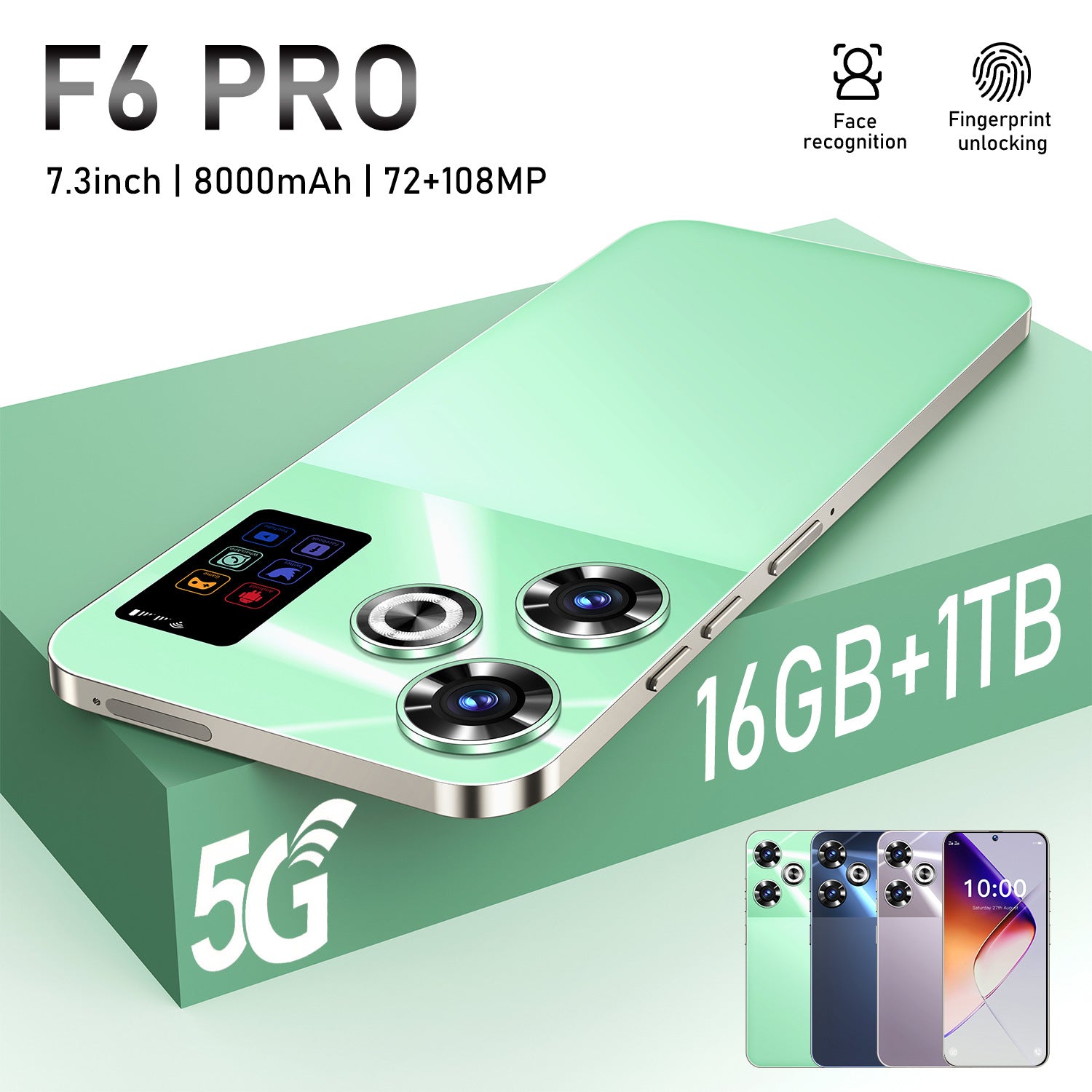 2025New Product F6 PRO Mobile Phone16+1T Smart All-in-One Machine Source Factory Available