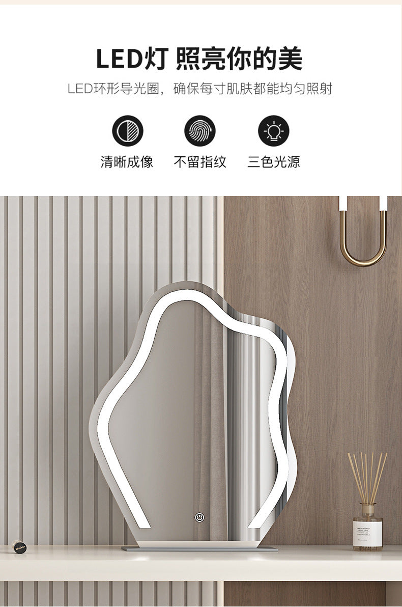 Custom Light Luxury Dressing Table Bedroom Small Apartment Modern Simple Skin Feel Gray Makeup Table Integrated Cabinet Makeup Desk Minimalist