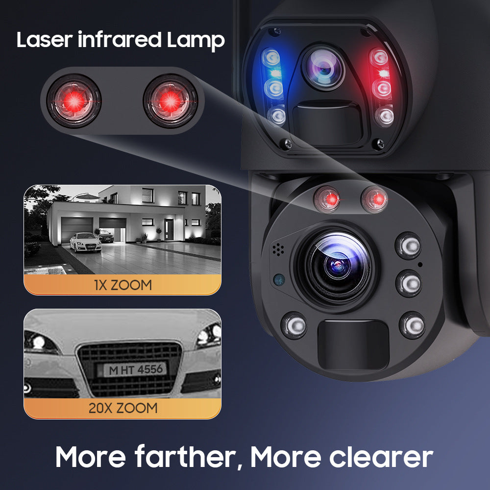 In-stock Solar Camera Dual Lens4G Outdoor HD Surveillance202x Zoom Camera Intelligent Surveillance
