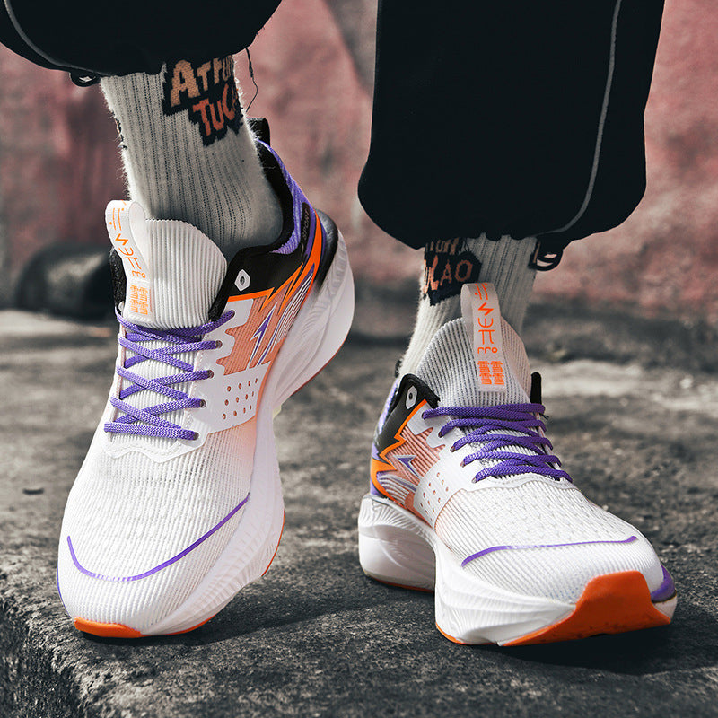 New Jogging Carbon Plate Running Shoes Men Women Couples Breathable Lightweight Marathon Training Outdoor Casual Sports Shoes