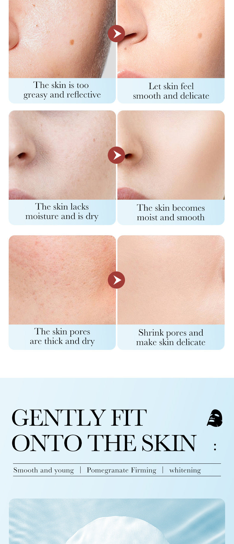 Cross-border Plant Face Mask25g ZOZU Hydrating and Moisturizing Red Pomegranate Nourishing Export Manufacturer Wholesale