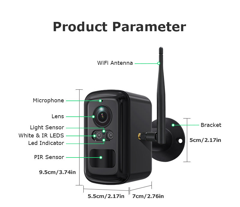 WiFi Base Station Camera Outdoor Solar Camera One-to-Four Home Use WiFi Battery Camera Set
