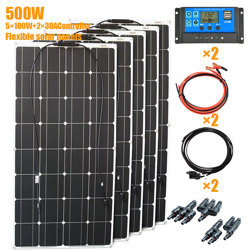 supply of flexible monocrystalline silicon solar panels for residential use, RVs, ships, trucks, and trailers