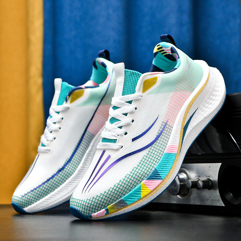 2025Spring and Summer New Style Flying Electric4C Professional Racing Shock Absorption Casual Non-slip Sports Shoes Ultra-light High Elasticity Men and Women Running Shoes