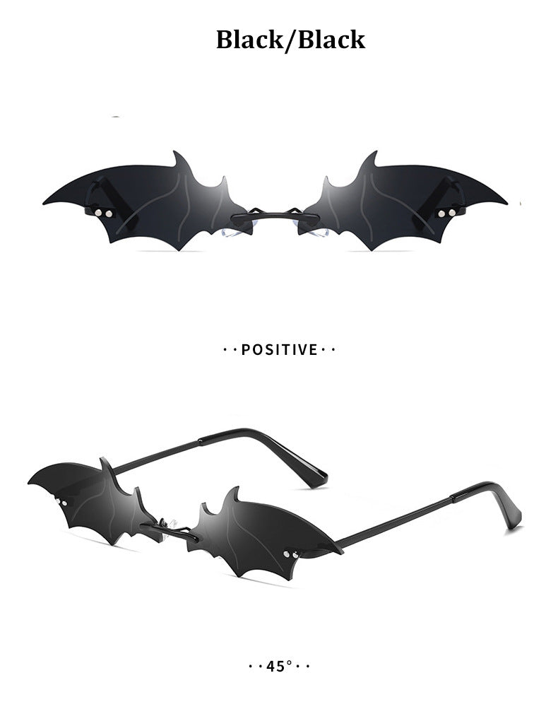 Bat Sunglasses for Women, Quirky Party Trendy Street Style Sunglasses, Small Frame European and American Fashion Irregular Glasses sunglasses