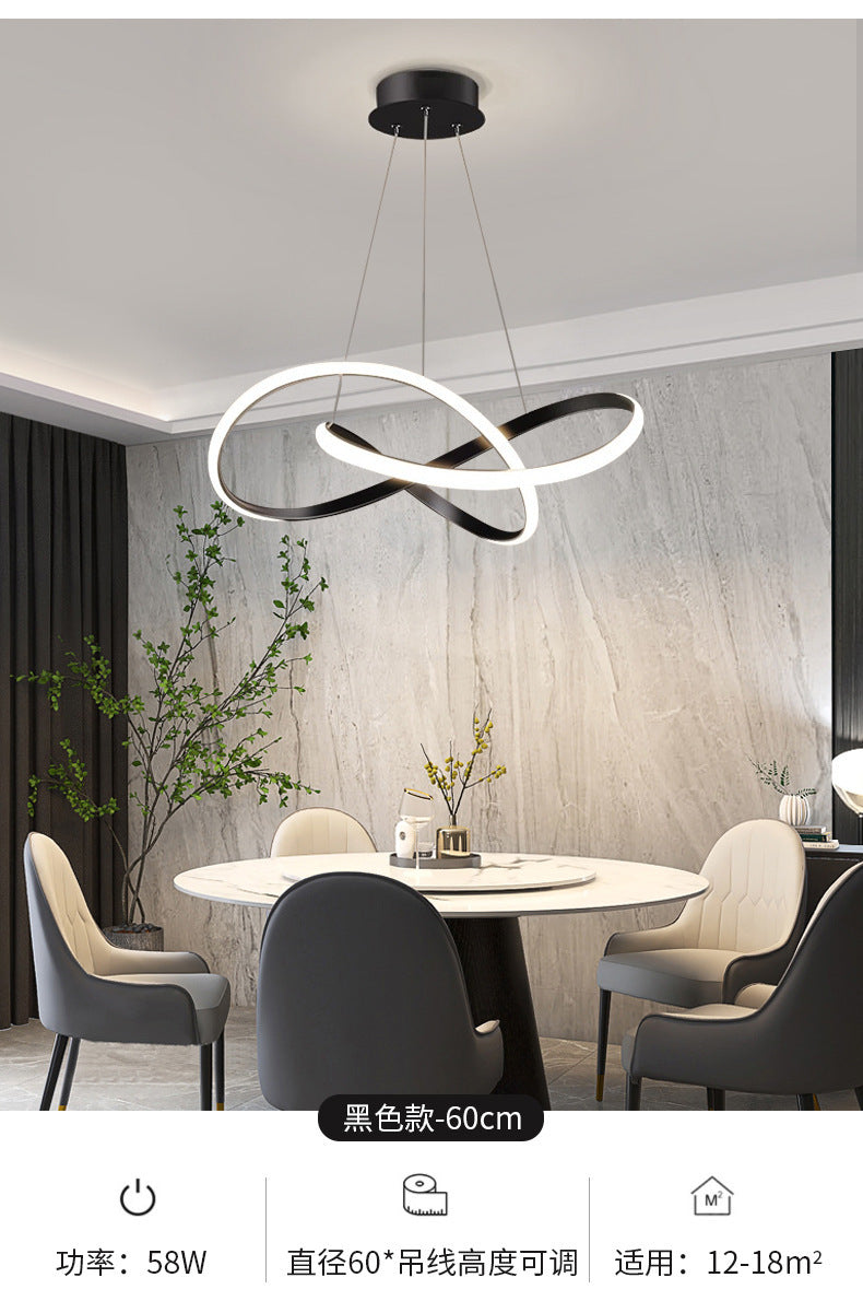 2025New led Ultra-thin Modern Minimalist Nordic Irregular Strip Dining Pendant Light Living Room Bedroom Light Full Spectrum Lighting Fixture