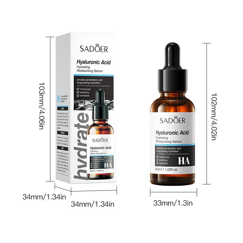 Hyaluronic Acid Hydrating Moisturizing Serum SADOER Skin rejuvenation and moisturizing essence liquid cross-border wholesale