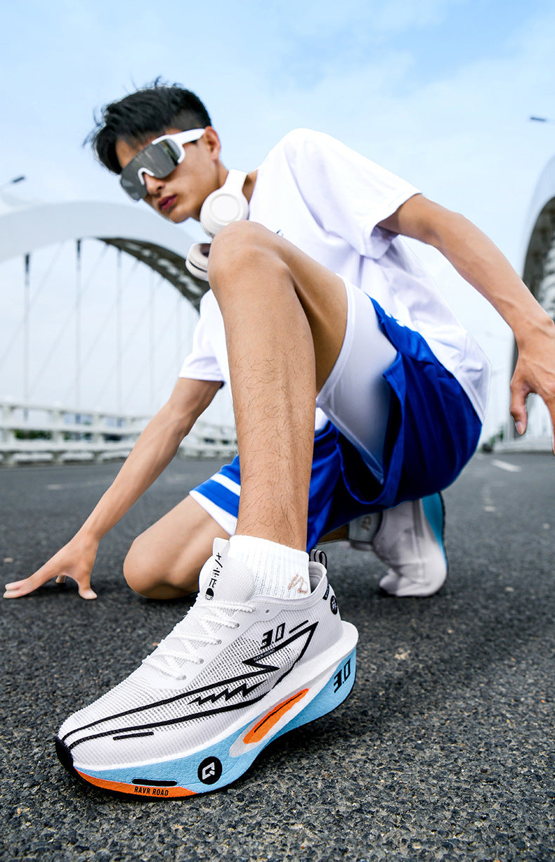 Summer New Hollow Breathable Lightweight Casual Sports Shoes with Super Soft Sole Carbon Plate Cushioning and Rebound for Fitness and Running