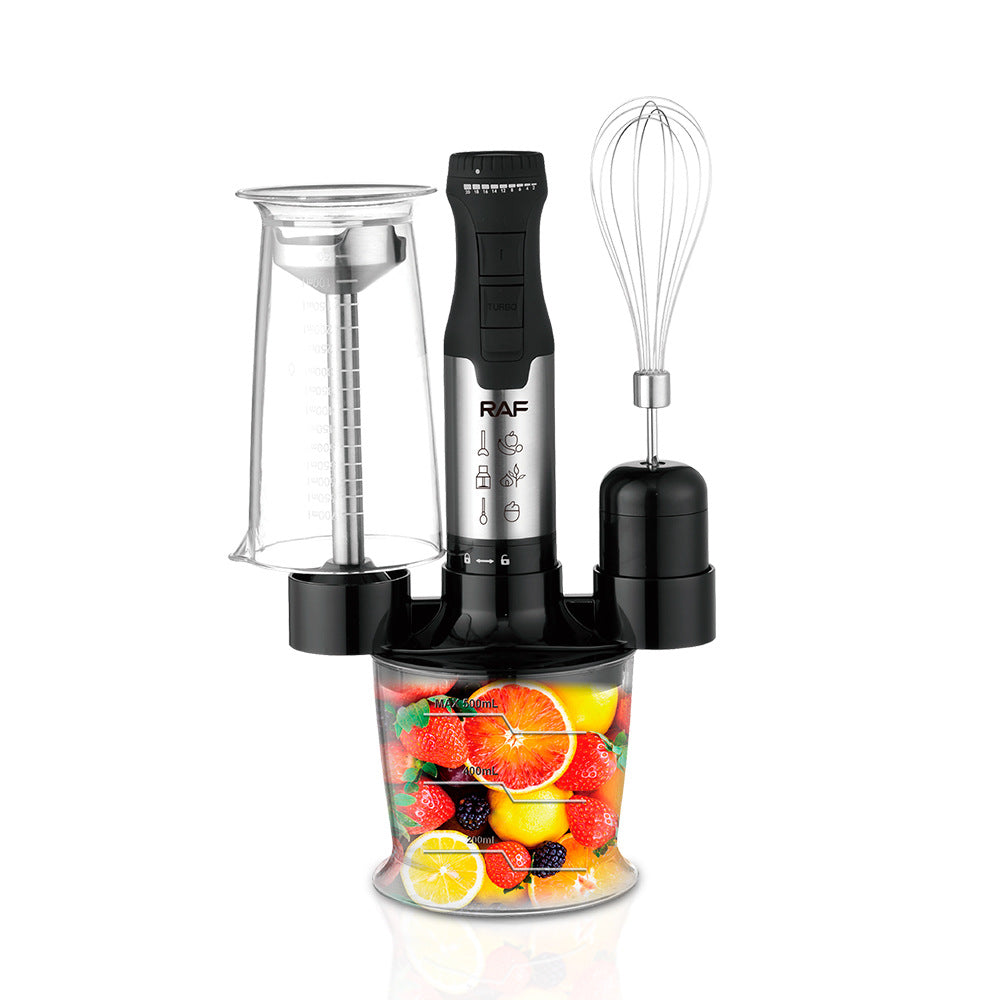 EU Standard Multifunctional Kitchen Handheld Cooking Stick Baby Food Electric Stirring Stick Cooking Machine Juicer 4-in-1