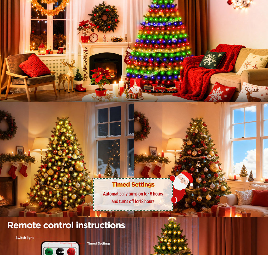 Christmas Tree Lights Christmas Garden Decoration Lights RGB Lighting Linear Light Waterfall Tree Clothing Hanging Tree Light LED New Product