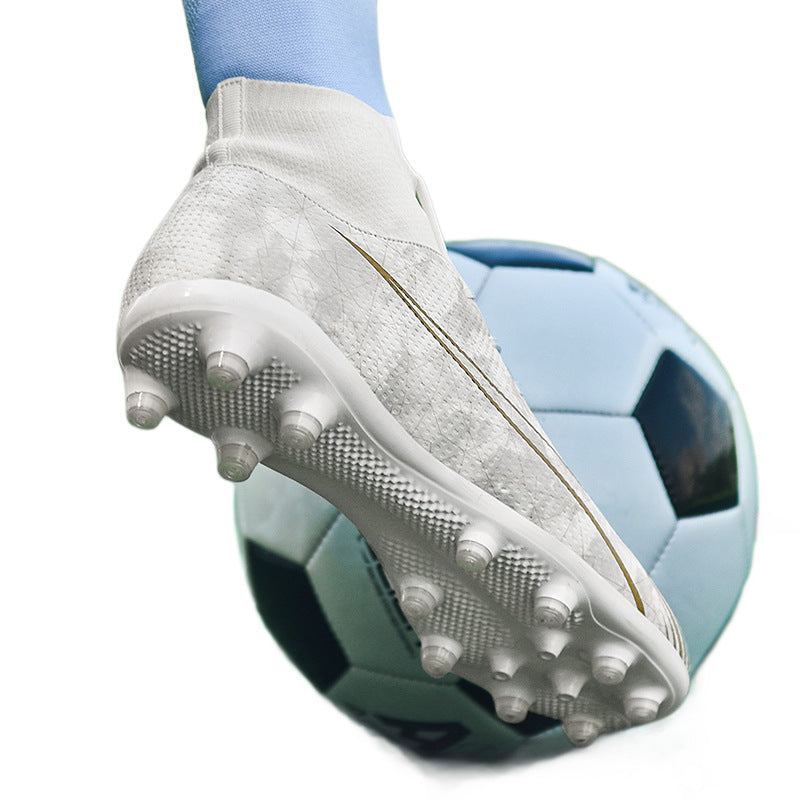 Football shoes high-top training shoes for teenagers, middle and primary school students AG Long Spike Broken Spike Rubber Spike Soccer Shoes