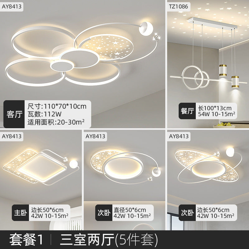 Living room lamp simple modern elegant led Starry Sky Ceiling Light Set Full House Package2025New Year's Bedroom Lamp