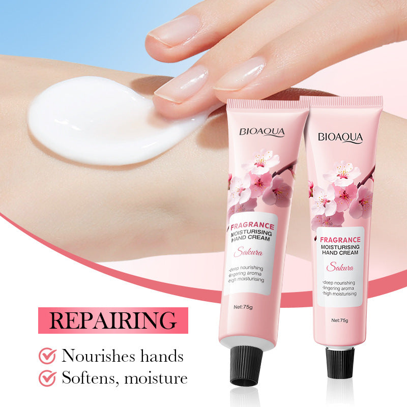 Sakura Moisturizing Hand Cream BIOAOUA Autumn and winter non-sleep moisturizing hand cream cross-border foreign trade wholesale